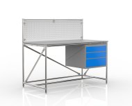 Table d'atelier avec panneau perforé largeur 1500 mm, 24040833 - 4