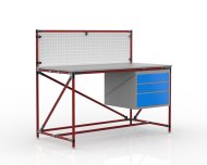 Table d'atelier avec panneau perforé largeur 1500 mm, 24040833 - 2