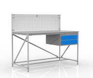 Table d'atelier avec panneau perforé largeur 1500 mm, 24040832 - 1