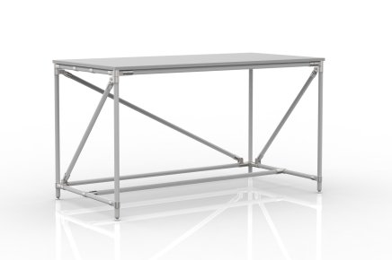 Table d'atelier en système tubulaire, largeur 1500 mm, 24040536 - 1