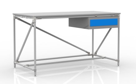 Table d'atelier avec conteneur avec un tiroir largeur 1500 mm, 24040537 - 1