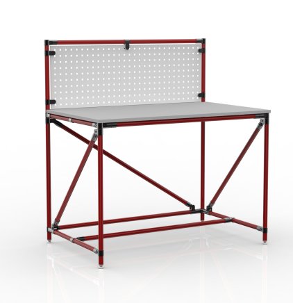 Table d'atelier en système de canalisations avec panneau perforé 240408312 (3 modèles) - 2