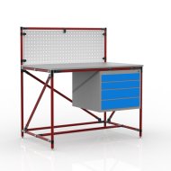 Table d'atelier en système de canalisations avec panneau perforé 240408316 (3 modèles) - 2
