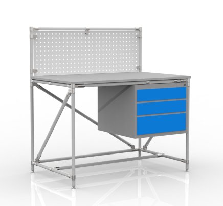 Table d'atelier en système de canalisations avec panneau perforé 240408315 (3 modèles) - 1