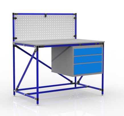 Table d'atelier en système de canalisations avec panneau perforé 240408315 (3 modèles) - 3