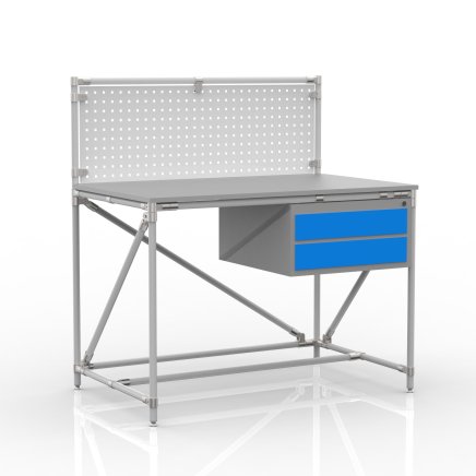 Table d'atelier tuyauterie avec panneau perforé 240408314 (3 modèles) - 1