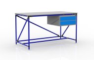 Table d'atelier avec conteneur à deux tiroirs, largeur 1500 mm, 24040538 - 3