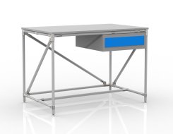 Table d'atelier avec conteneur à un tiroir 24040530 (3 modèles)