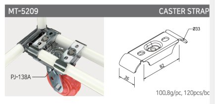 Support de liaison pour roues avec plaque MT-5209 - 1