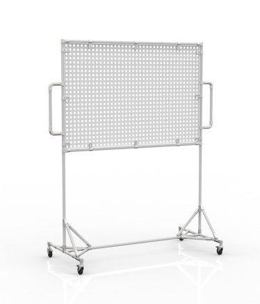 Tableau blanc mobile avec panneau perforé 24042532 - 1