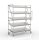 Regálový vozík na přepravky se šikmými policemi šířky 1300 mm, SP13050