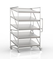 Chariot à étagères pour caisses à étagères inclinées 1000 x 800 mm, SP10080 - 4