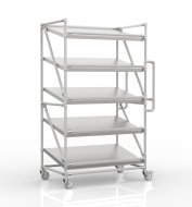 Chariot à étagères pour caisses à étagères inclinées 1000 x 600 mm, SP10060