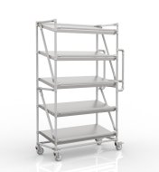 Chariot à étagères pour caisses avec tablettes inclinées de largeur 1000 mm, SP10040 (4 modèles)