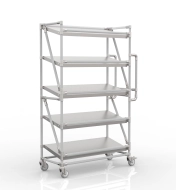 Chariot à étagères pour caisses avec tablettes inclinées de largeur 1000 mm, SP10040 (4 modèles)