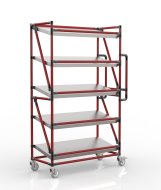Chariot à étagères pour caisses avec tablettes inclinées de largeur 1000 mm, SP10040 (4 modèles) - 2