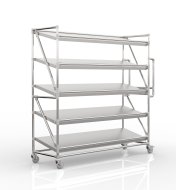 Chariot à étagères pour caisses avec étagères inclinées largeur 1700 mm, SP17050 - 4