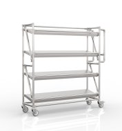 Chariot à étagères pour caisses avec tablettes inclinées largeur 1300 mm, SP13030 (4 modèles) - 4
