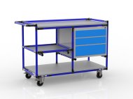 Chariot d'atelier à système tubulaire sur mesure avec conteneur 22082105 - 3