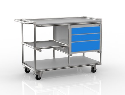 Chariot d'atelier à système tubulaire sur mesure avec conteneur 22082105 - 4