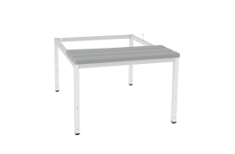 Banc économique avec pieds et rectification P323 W plastique gris