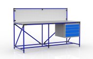 Table d'atelier avec panneau perforé largeur 2000 mm, 240408310 - 3