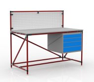 Table d'atelier avec panneau perforé largeur 1500 mm, 24040834 - 2
