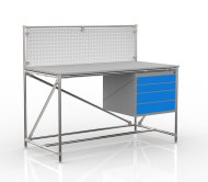 Table d'atelier avec panneau perforé largeur 1500 mm, 24040834 - 4