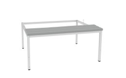 Banc économique avec pieds et rectification P333 W plastique gris