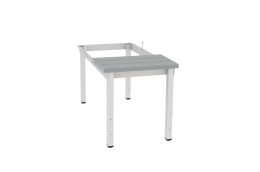Banc économique avec pieds et rectification P413 W plastique gris