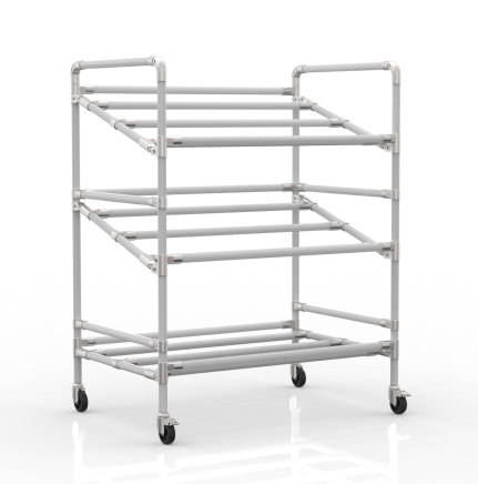 Chariot à étagères pour caisses, largeur 972 mm, 24040230 - 1
