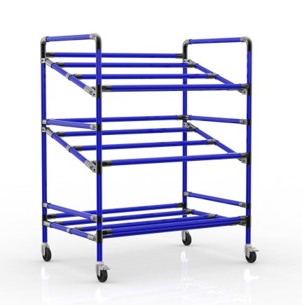 Chariot à étagères pour caisses, largeur 972 mm, 24040230 - 3