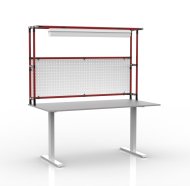 Table à hauteur réglable électriquement avec rallonge et panneau perforé 24031130 - 2