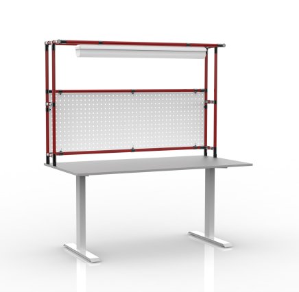 Table à hauteur réglable électriquement avec rallonge et panneau perforé 24031130 - 2