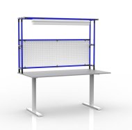 Table à hauteur réglable électriquement avec rallonge et panneau perforé 24031130 - 3