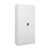 Armoire étagère en tôle avec porte insérée C01 blanc