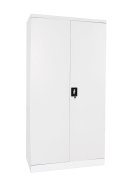 Armoire étagère en tôle à portes chargées C02 blanc