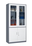 Armoire avec portes vitrées et pleines HDW-S-B04