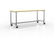 Table de travail mobile en profilés d'aluminium, largeur 2000 mm - 1
