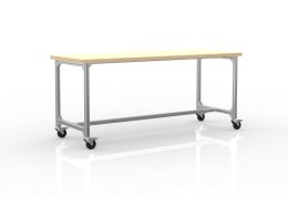 Table de travail mobile en profilés d'aluminium, largeur 2000 mm