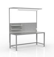 Table d'atelier soudée avec superstructure 23080101