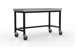 Table d'atelier soudée sur roulettes avec bord anti-basculement 24022750