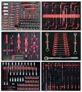 Jeu d'outils en mousse pour chariots d'atelier XT