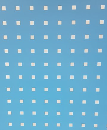 Panneau perforé bleu - 1