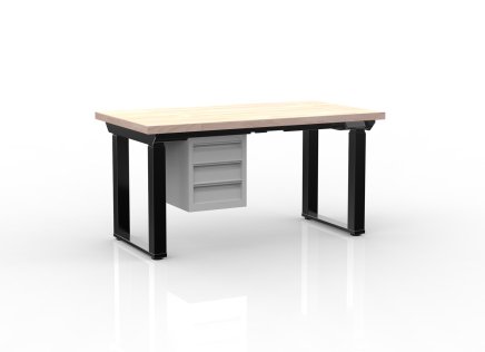 Table à hauteur réglable électriquement avec conteneur à trois tiroirs 24111932 - 1