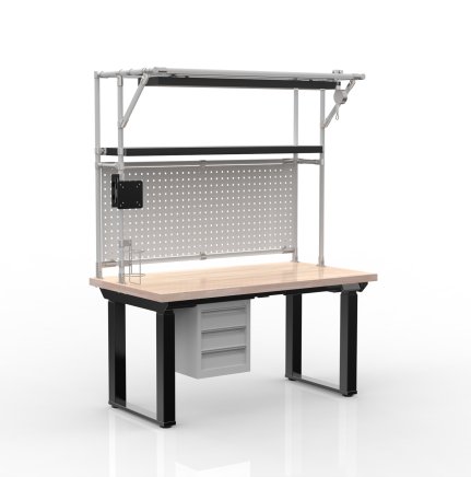 Table à hauteur réglable électriquement avec conteneur à trois tiroirs 24111935 - 1