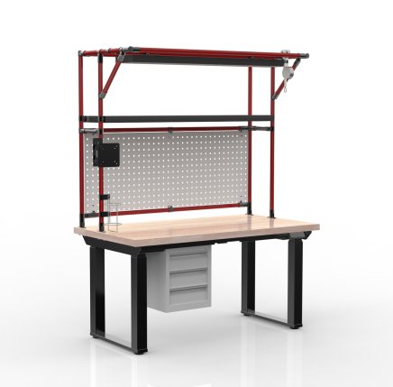 Table à hauteur réglable électriquement avec conteneur à trois tiroirs 24111935 - 2