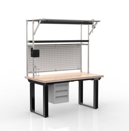 Table à hauteur réglable électriquement avec conteneur à trois tiroirs 24111935 - 4