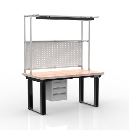 Table à hauteur réglable électriquement avec conteneur à trois tiroirs 24111938 - 1