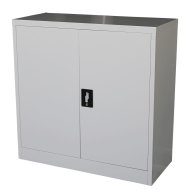 Armoire étagère en tôle avec porte insérée C01B gris